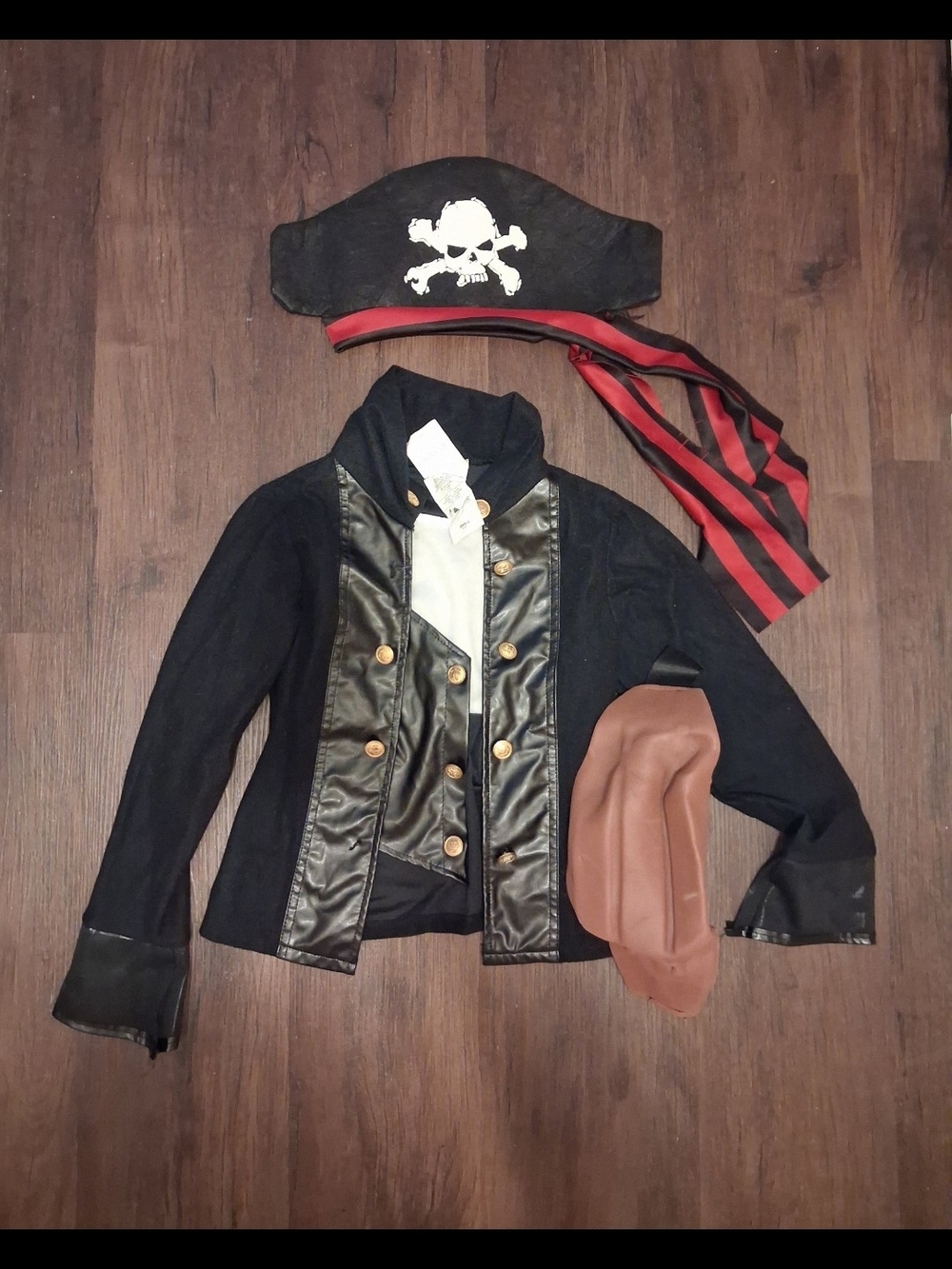 Kids Pirate Jacket, & Hat Costume